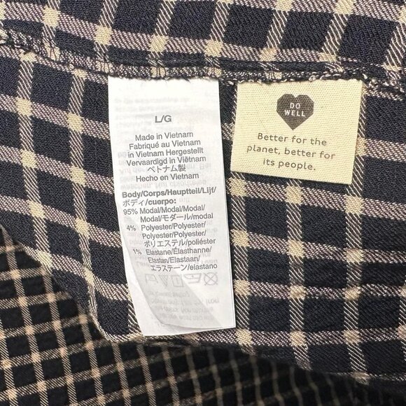 Madewell Button-Back Peplum Top in Mini Windowpane in Check Twill - Picture 2 of 8